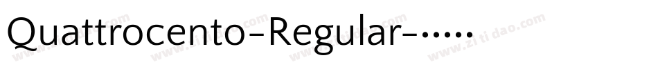 Quattrocento-Regular字体转换