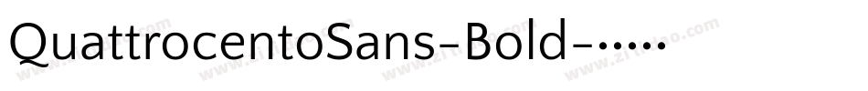 QuattrocentoSans-Bold字体转换