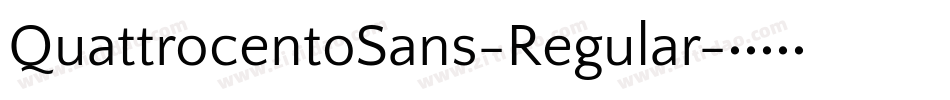 QuattrocentoSans-Regular字体转换
