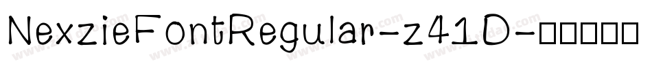 NexzieFontRegular-z41D字体转换