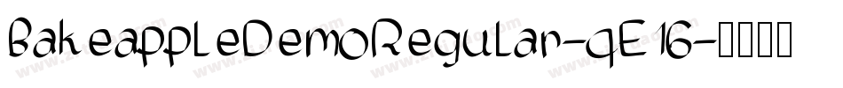 BakeappleDemoRegular-qE16字体转换