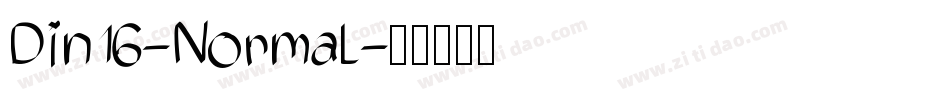 Din16-Normal字体转换
