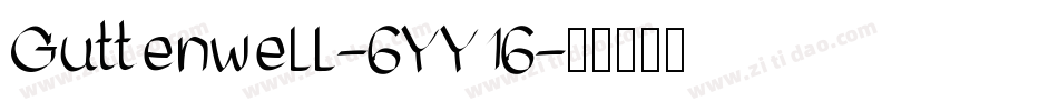 Guttenwell-6YY16字体转换