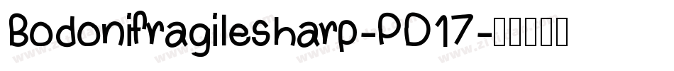 Bodonifragilesharp-PD17字体转换