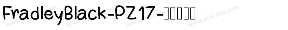 FradleyBlack-PZ17字体转换
