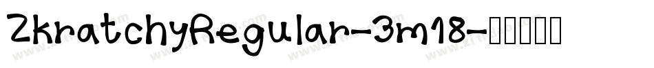 ZkratchyRegular-3m18字体转换