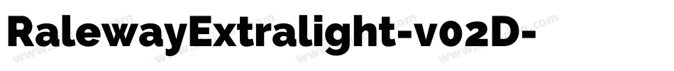 RalewayExtralight-v02D字体转换