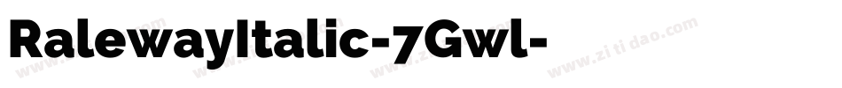 RalewayItalic-7Gwl字体转换