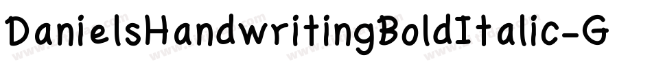 DanielsHandwritingBoldItalic-GABG字体转换