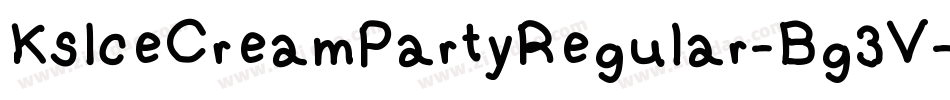 KsIceCreamPartyRegular-Bg3V字体转换