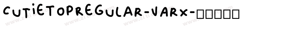 CutieTopRegular-VArx字体转换