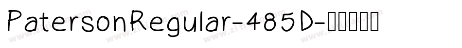 PatersonRegular-485D字体转换