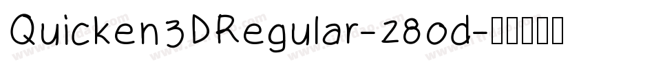 Quicken3DRegular-280d字体转换