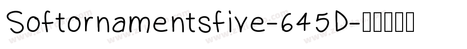 Softornamentsfive-645D字体转换