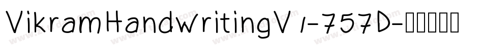 VikramHandwritingV1-757D字体转换
