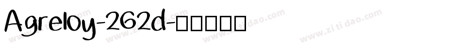 Agreloy-262d字体转换