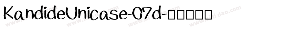 KandideUnicase-07d字体转换