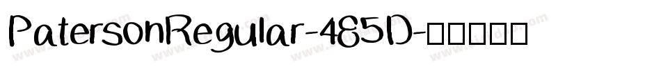 PatersonRegular-485D字体转换