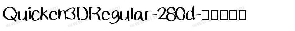 Quicken3DRegular-280d字体转换