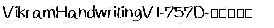 VikramHandwritingV1-757D字体转换
