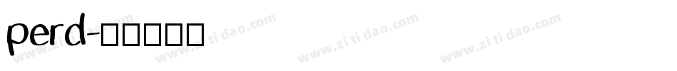 perd字体转换