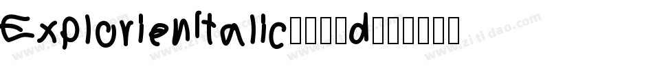 ExplorienItalic-014d字体转换