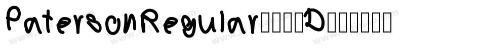 PatersonRegular-485D字体转换