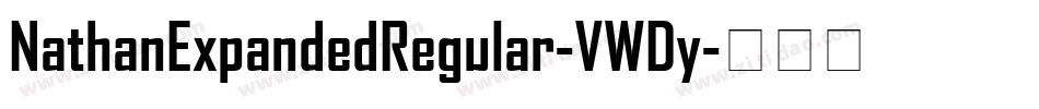 NathanExpandedRegular-VWDy字体转换