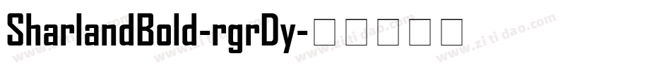 SharlandBold-rgrDy字体转换