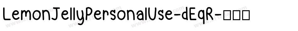 LemonJellyPersonalUse-dEqR字体转换