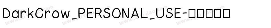 DarkCrow_PERSONAL_USE字体转换