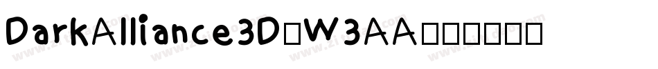 DarkAlliance3D-W3AA字体转换