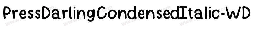 PressDarlingCondensedItalic-WDDG字体转换