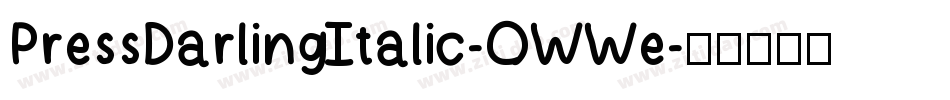 PressDarlingItalic-OWWe字体转换