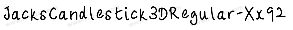 JacksCandlestick3DRegular-Xx92字体转换