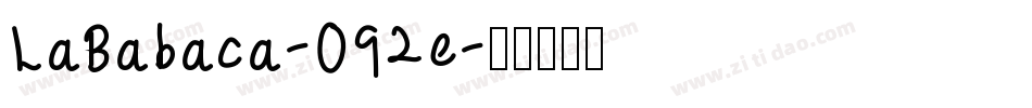 LaBabaca-O92e字体转换