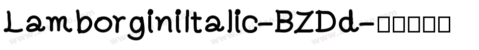 LamborginiItalic-BZDd字体转换