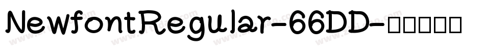 NewfontRegular-66DD字体转换