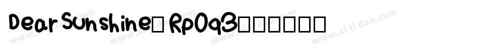 DearSunshine-Rp0q3字体转换