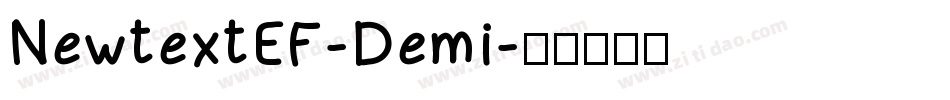 NewtextEF-Demi字体转换