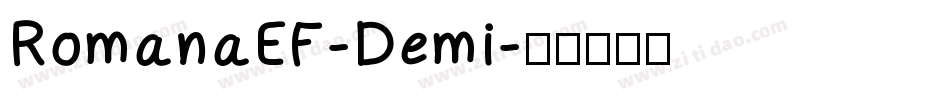 RomanaEF-Demi字体转换