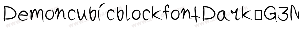 DemoncubicblockfontDark-G3MD字体转换