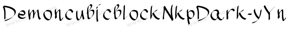 DemoncubicblockNkpDark-yYnM字体转换