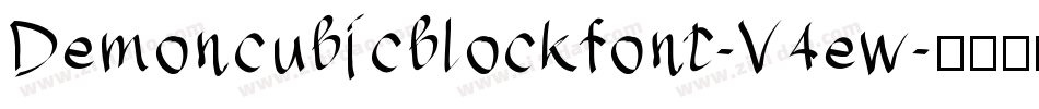 Demoncubicblockfont-V4ew字体转换