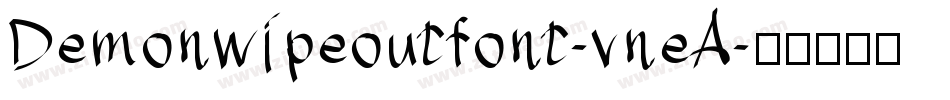 Demonwipeoutfont-vneA字体转换