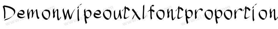 Demonwipeoutxlfontproportional-7OqP字体转换