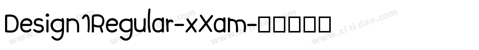 Design1Regular-xXam字体转换
