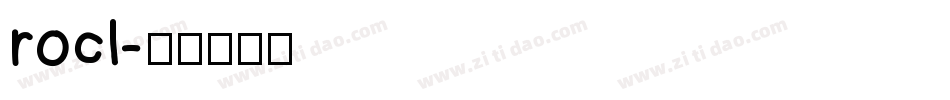rocl字体转换