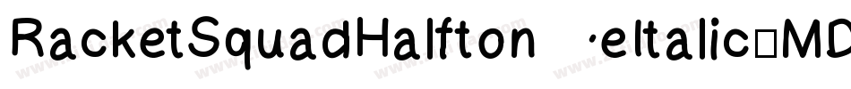 RacketSquadHalftoneItalic-MDew字体转换