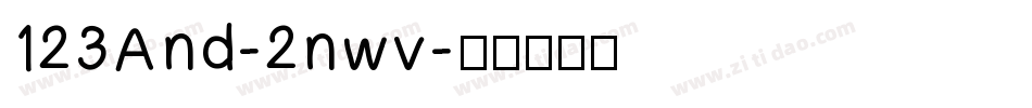 123And-2nwv字体转换